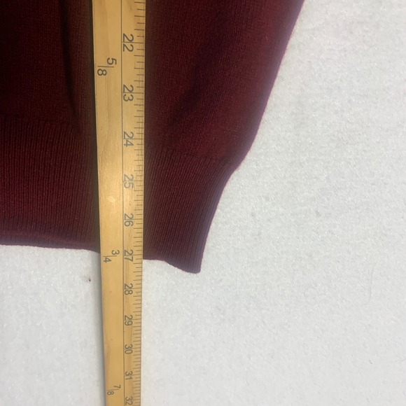 VTG The Scotch House Sweater Mens Large Red Pure Cashmere Pullover Made Scotland - Picture 7 of 7